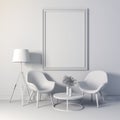3d render of beautiful clean interior Royalty Free Stock Photo