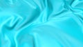 3D render beautiful folds of light blue silk in full screen, like a beautiful clean fabric background. Simple soft Royalty Free Stock Photo