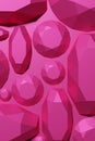 3d render of beautiful fuchsia pink gemstone pattern on a pink background