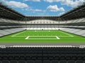 3D render of beautiful modern large American football stadium with white seats