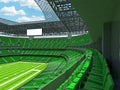 Modern American football Stadium with green seats Royalty Free Stock Photo