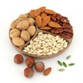 3D render of a beautiful seed and nut arrangement isolated Royalty Free Stock Photo