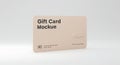 Beige Gift Card Mockup Royalty Free Stock Photo