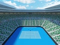 3D render of beutiful modern tennis grand slam lookalike stadium Royalty Free Stock Photo