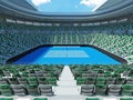 3D render of beutiful modern tennis grand slam lookalike stadium