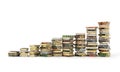 3d render of big pile of colorful books Royalty Free Stock Photo