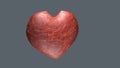 3D render Big red 3D plexus heart