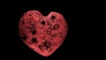 3D render Big red plexus heart devoted to Valentine`s Day