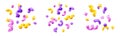 3d render birthday surprise or winner congratulation confetti streamer