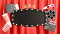 black theater sign decoration