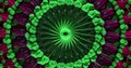 3d render bloom animation of symmetrical multicolor poly octa shape with struts