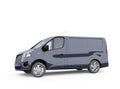 3d render blue minibus illustration on white background with shadow Royalty Free Stock Photo
