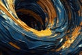 3d render of a blue and yellow whirlpool AIG51A Royalty Free Stock Photo