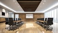 3d render of board room, meeting Royalty Free Stock Photo