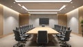 3d render of board room, meeting Royalty Free Stock Photo