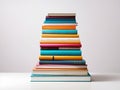 3d render colorful books isolated on white background, book mockup, mockup design Royalty Free Stock Photo