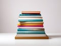 plenty of colorful books isolated on white background, book mockup, mockup design, 3d render books,. Royalty Free Stock Photo