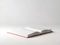 anan open book mockup, white color, mockup design, 3d render books, isolated on white background. Royalty Free Stock Photo