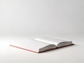 anan open book mockup, white color, mockup design, 3d render books, isolated on white background.