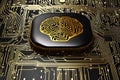 3d render brain. Close-up of an electronic circuit board