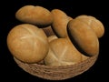 3d render of breads Royalty Free Stock Photo