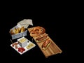3d render of breakfast table Royalty Free Stock Photo