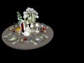 3d render of breakfast table Royalty Free Stock Photo