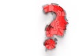 3d Render Broken Question mark with human Face Icon illustration Design Element Royalty Free Stock Photo