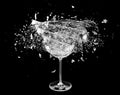 3d render, Broken wine glass Royalty Free Stock Photo