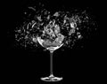 3d render, Broken wine glass