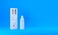 3D render of the buffer solution and rapid test for the Delta Covid-19 variant.