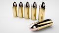 3d render of bullets background. Royalty Free Stock Photo