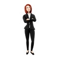 3d render businesswoman walking. 3d rendering woman standing. 3d render female office worker