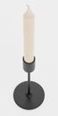 3D Render of Candlestick with Candle