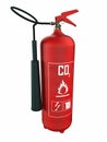 Carbon dioxide handheld fire extinguisher Royalty Free Stock Photo