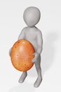 Render of Cartoon Charcter with Egg