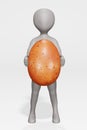 Render of Cartoon Charcter with Egg