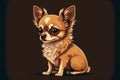 3D render cartoon of a funny Chihuhua dog Royalty Free Stock Photo