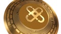 3D Render Golden Bytecoin Bcn Cryptocurrency Coin Symbol Close up