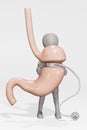Render of Character with Human Stomach with Gastric Band