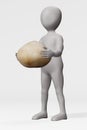 Render of Character with Macadamia Nut