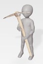 Render of Character with Pickaxe