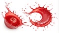 3D Render Cherry Juice Splash, Red Liquid, Fruit Concept Royalty Free Stock Photo