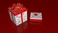 3D render of Christmas gift boxes Royalty Free Stock Photo