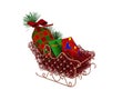 3d render of Christmas sleigh.