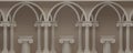 3D render Classic pillars pedestal with light and shadow on roman columns backdrops. classical interior marble architecture for Royalty Free Stock Photo