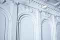 3d render classic white interior wall