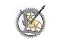 3d render of clock with British pound sign on dialn on dial