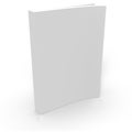 3d render of closed book on white background