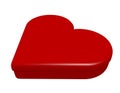 3d Render of a Closed Heart Shaped Box